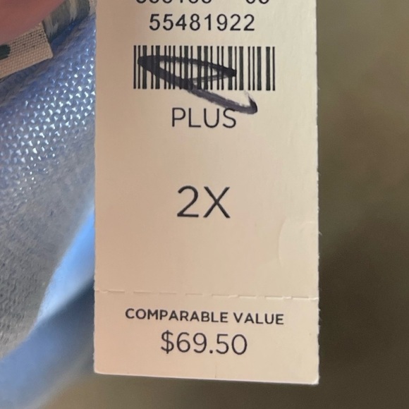 Talbots Sky Blue Lightweight Pullover Sweater, Plus Size 2X - Picture 5 of 8